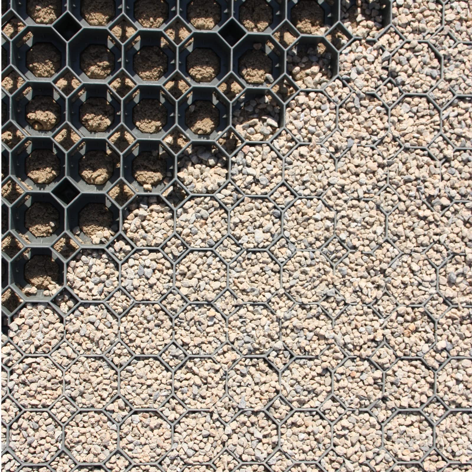 Stabilo Kunststoff Rasengitter Rasengitterplatten Rasenwaben Bodenwaben Paddockplatten Gehwegplatten 50x50x4 cm - schwarz - 10 Stück