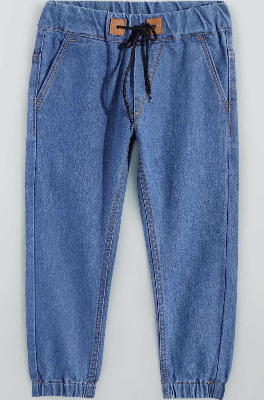 Urbano Juniors Boys Mid Rise Slim Fit Washed Denim Jogger Jeans Stretch