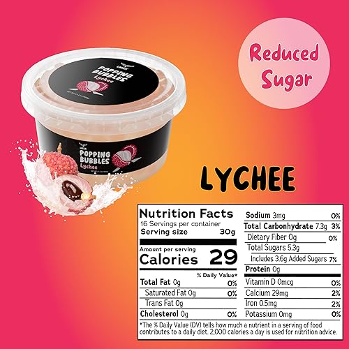 Miniatura 2 de Lychee Popping Boba Perlas Boba Popping de alta calidad con jugo de fruta real perlas de Boba reventando burbujas perlas de tapioca instantáneas