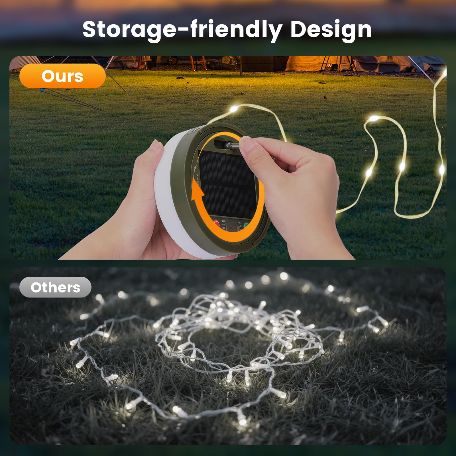 Luci Avvolgibili Solari Luci Solari Esterno 10M - 132 LED Con Telecomando | Impermeabile IP44 | Per Campeggio, Giardino E Tenda Luci Tenda Campeggio - Foto 9