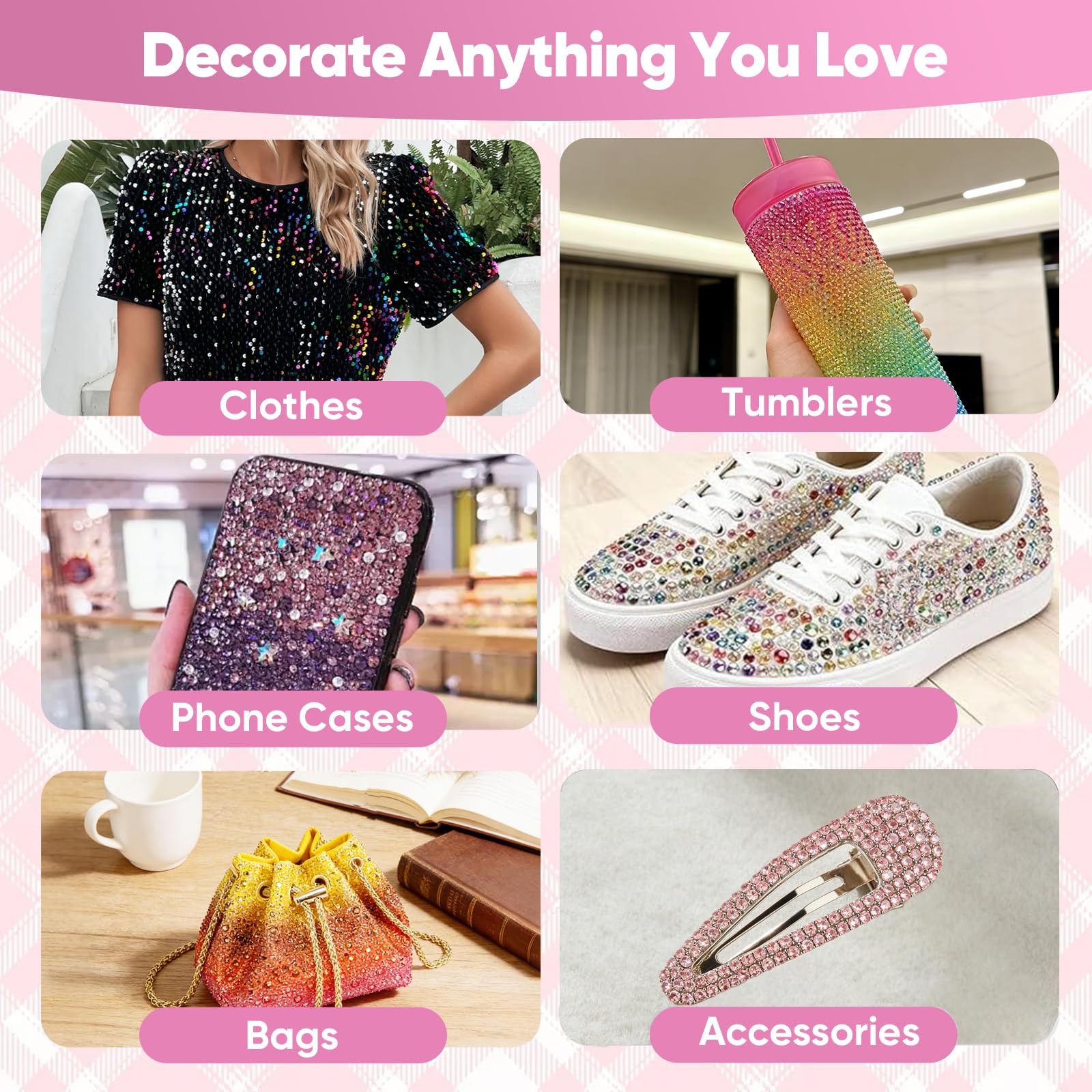 40000Pcs 40 Colors Resin Rhinestone Bedazzling Kit 3mm Small, Jelly Rhinestone Kit for Bedazzling Flatback Gems, for Clothes Nail Book Diamond Art - 5