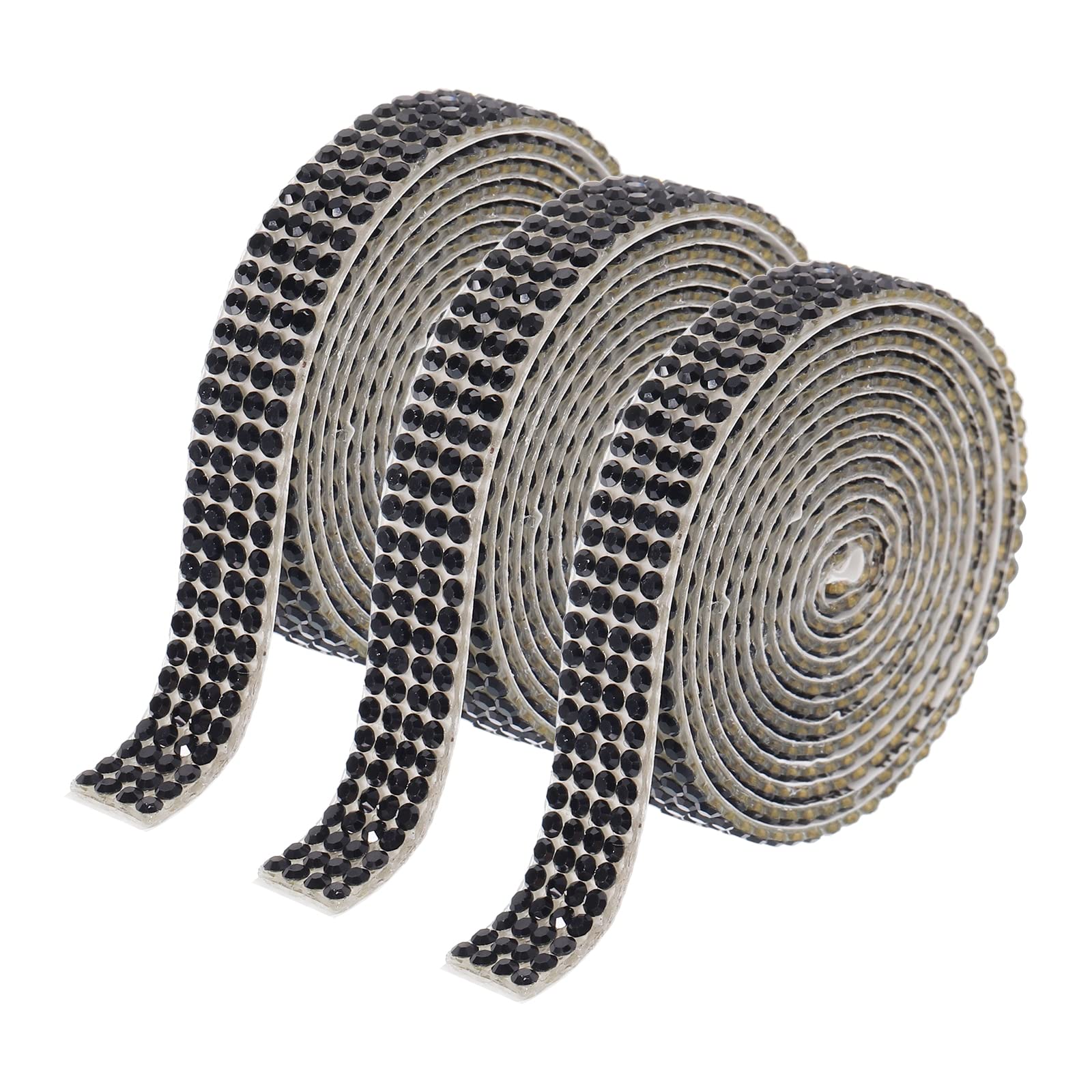 Strassband Selbstklebend - 3 Yard Glitzer Streifen Für DIY Basteln | Braune Kristalle Für Kleidung & Deko