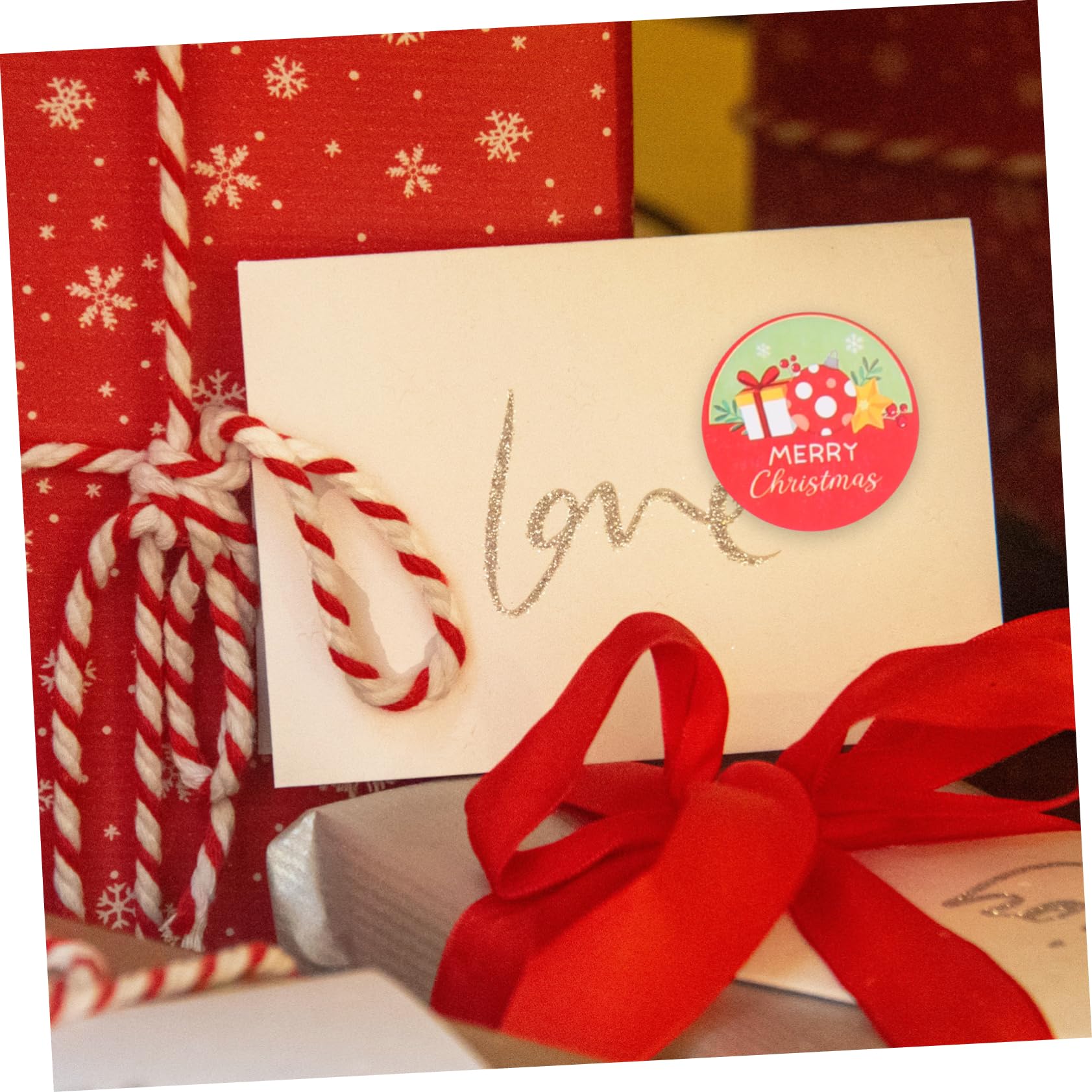 SHINEOFI 12pezzi Adesivi Natalizi Decorativi Etichette Per Design Facili Applicare e Rimuovere Per Imballaggi e Decorazioni Festive