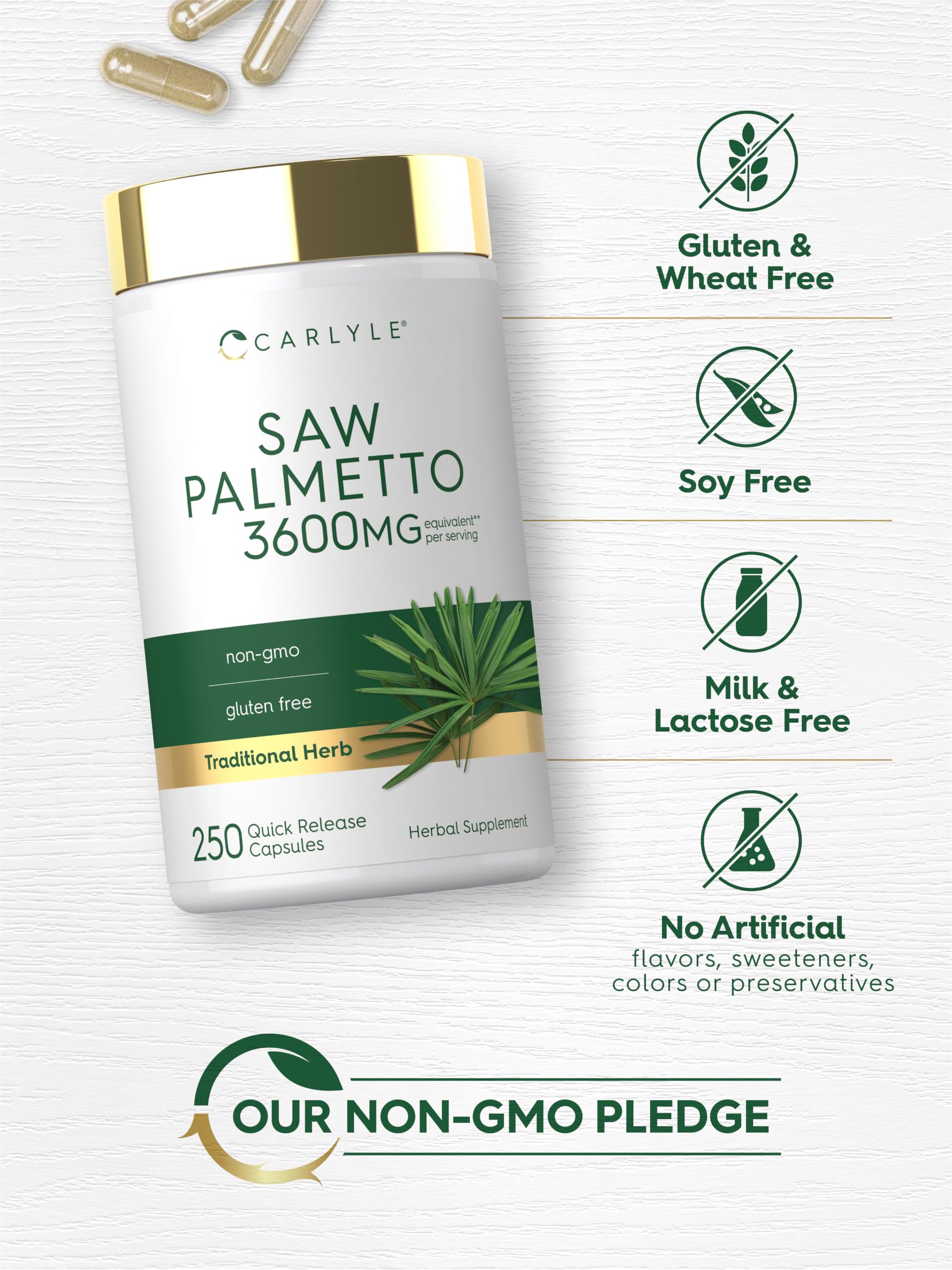 Carlyle Saw Palmetto for Men and Women | 250 Capsules — Amazon image 5