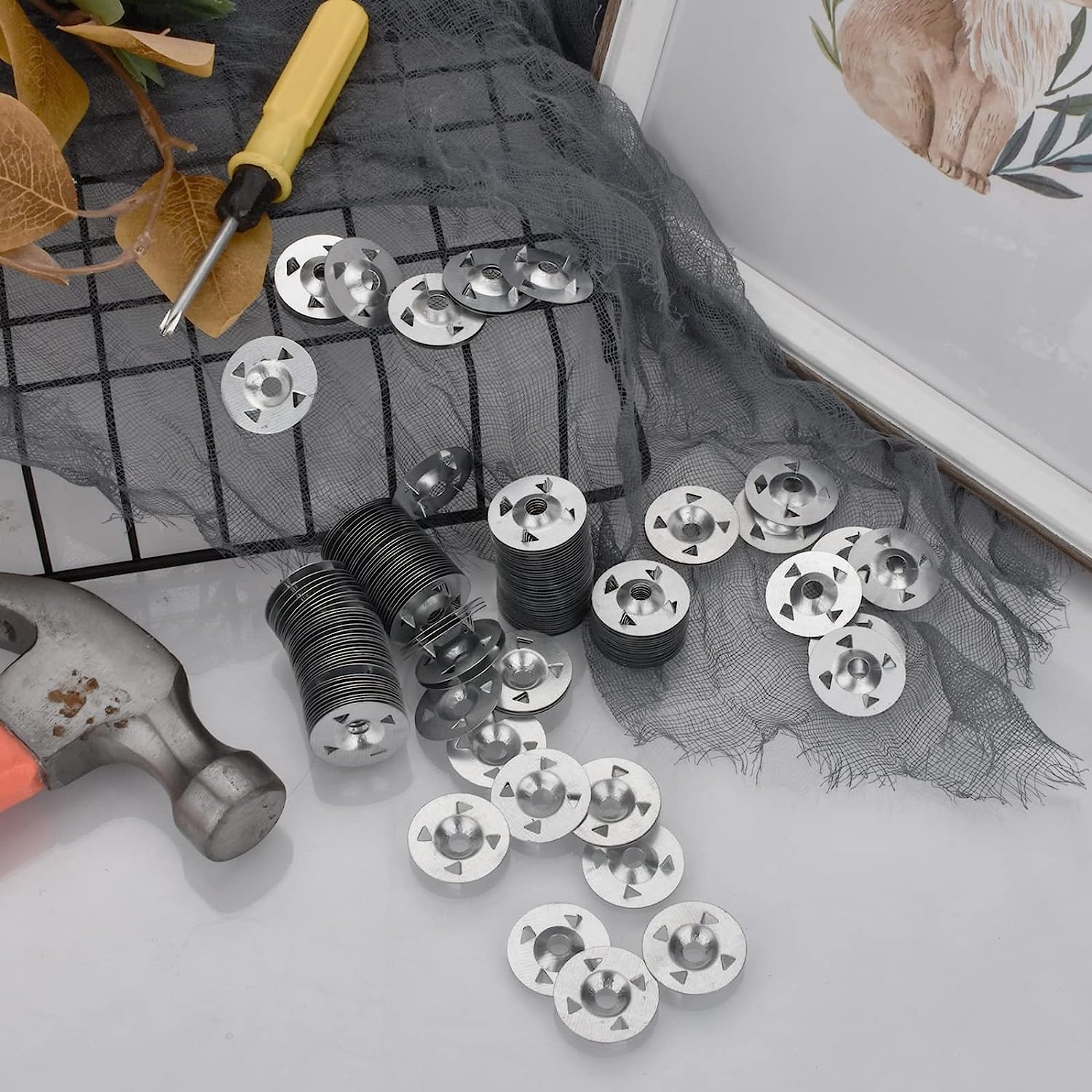 Foam Board Fasteners - 600 Pack with Screws -7 Foam Board Fasteners - 600 Pack with Screws -7