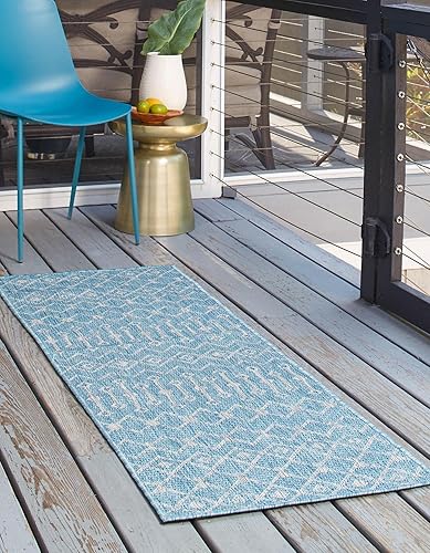 Vista 564 de Unique Loom Alfombra Colección enrejado Marroquí Celosía Transicional Interior y Exterior, Polipropileno Gris carbón/natural