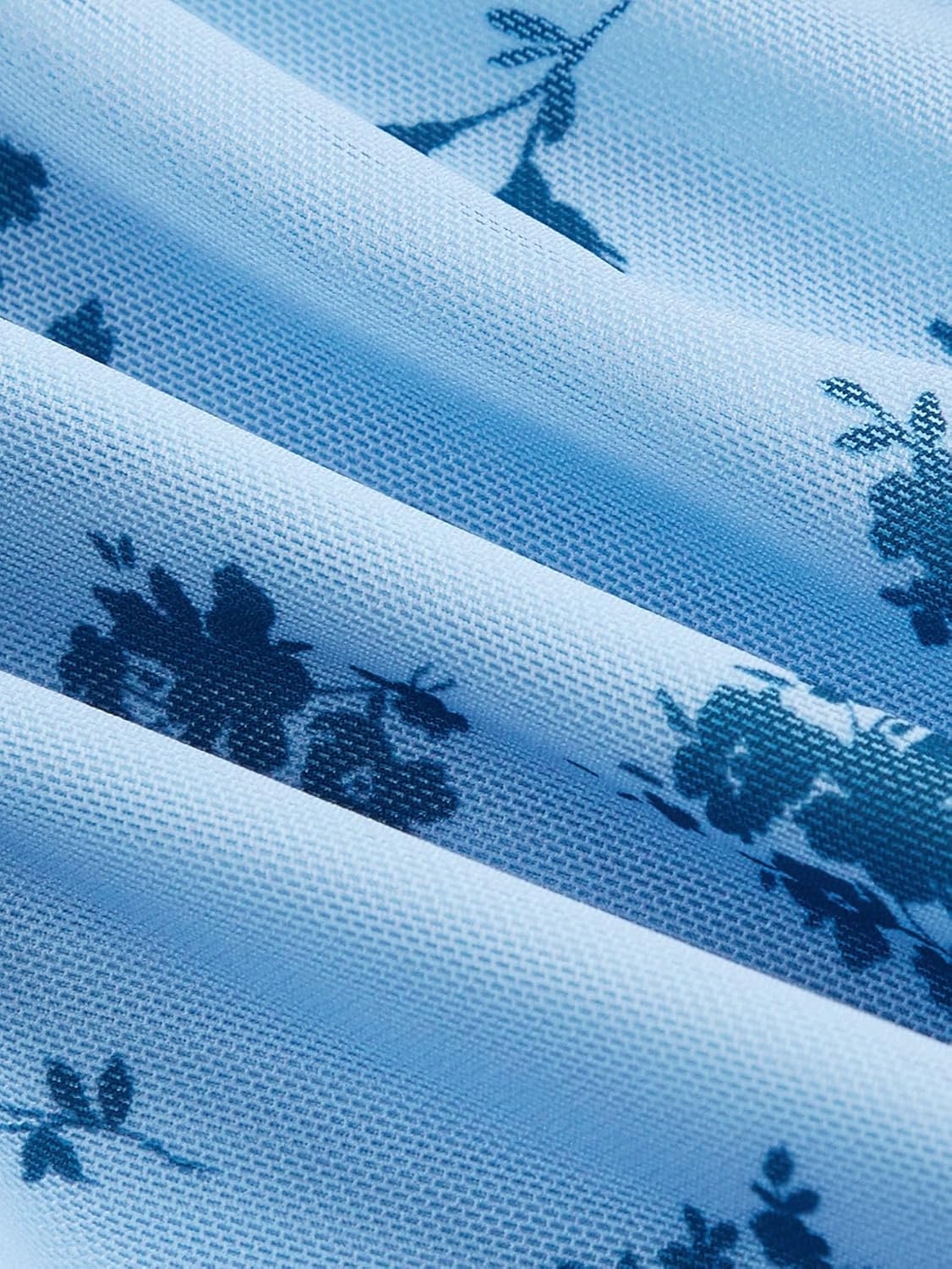 SHENHE Women's Floral Strapless Tie Front Lettuce Trim Asymmetrical Flare Boho Tube Top - Image 3