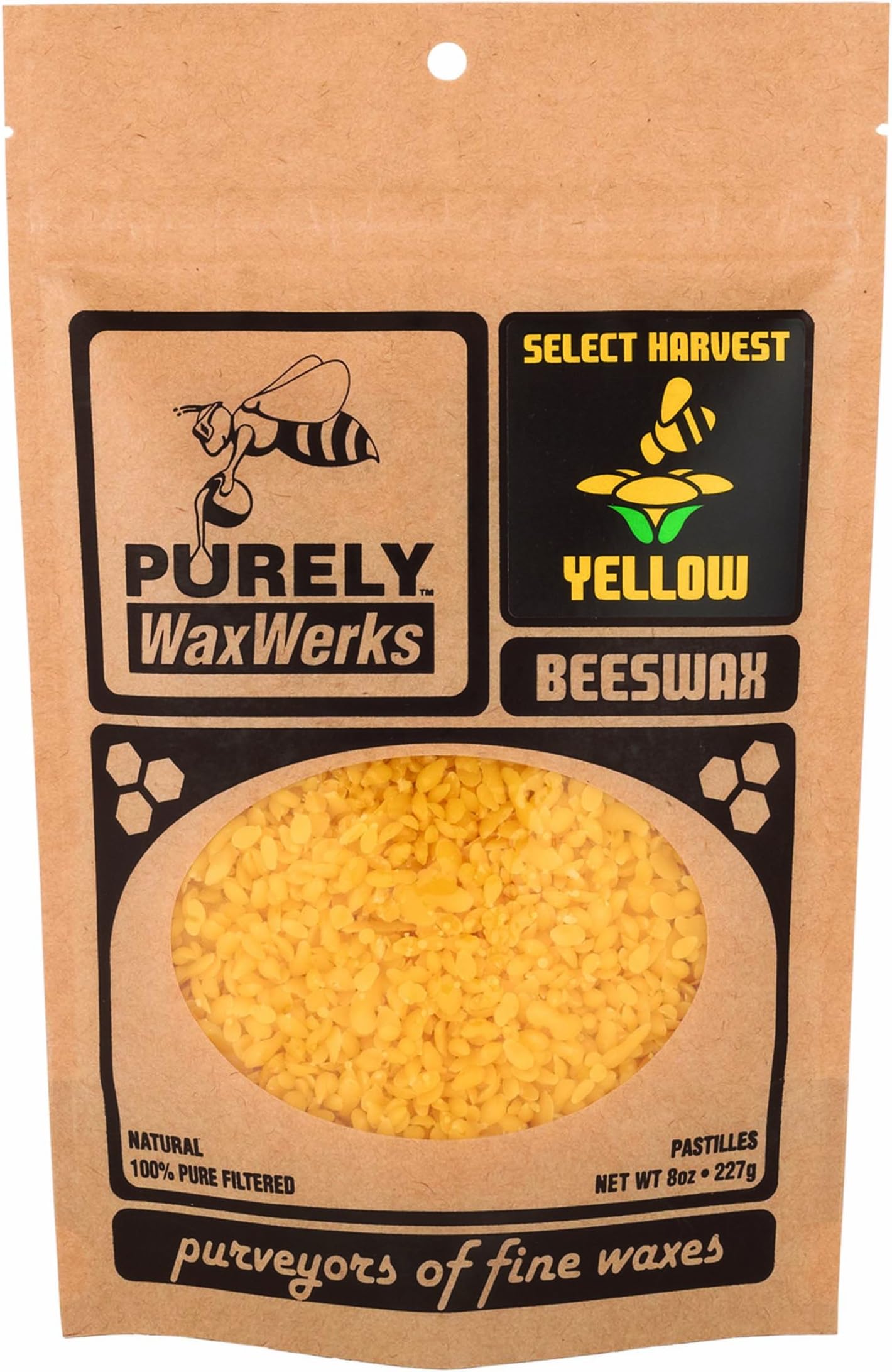 Yellow Beeswax Pastilles 8oz
