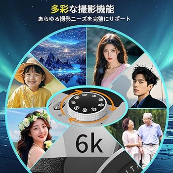 Amazon | 【2025年最強6K録画】 デジタルカメラ 8400万画素デジカメ