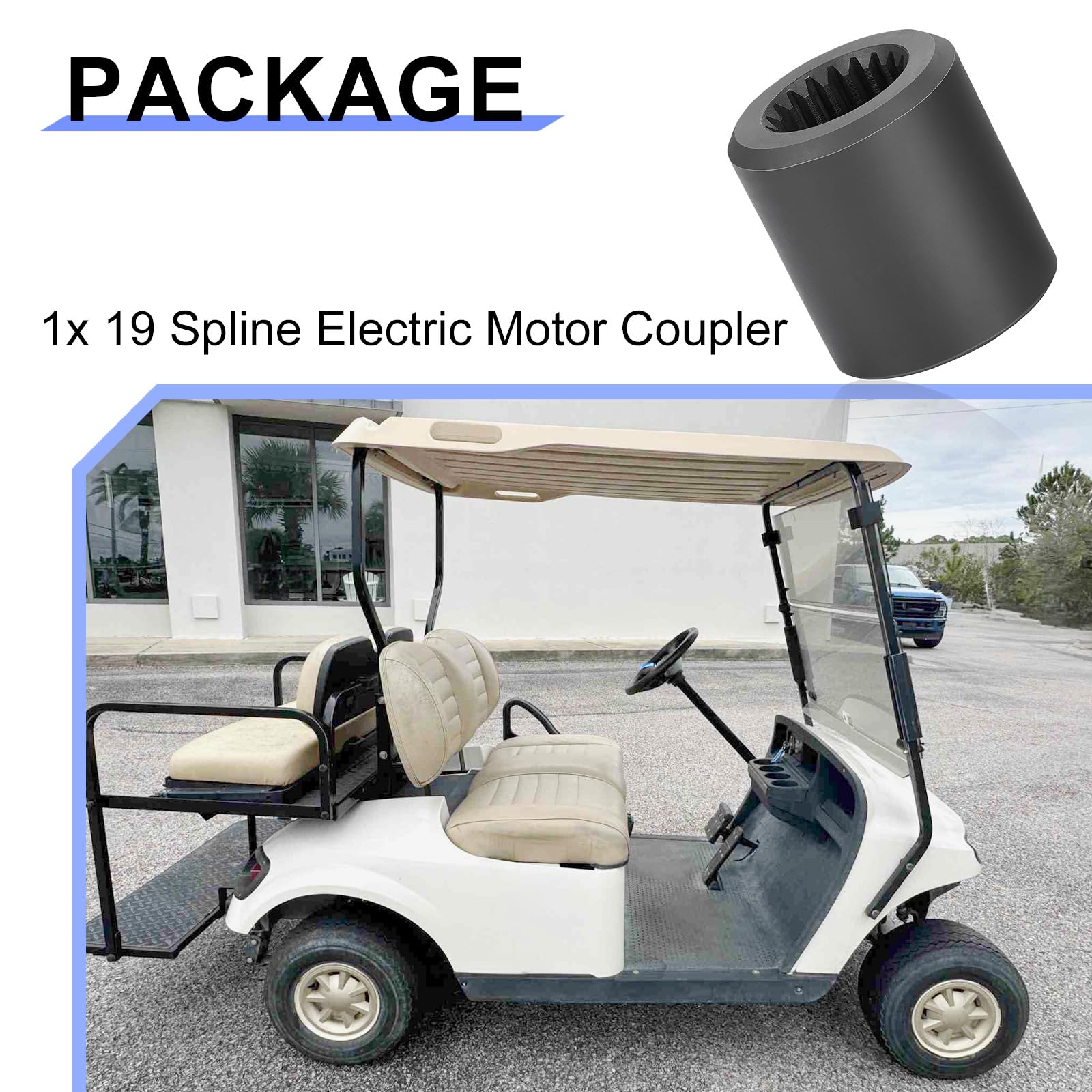 Electric Motor Coupler With 19 Splines for EZGO Electric 1988-96