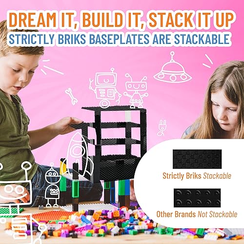 Miniatura 5 de Estrictamente Briks, torres de ladrillos de 10 x 10pulgadas., negro (02 - Black)