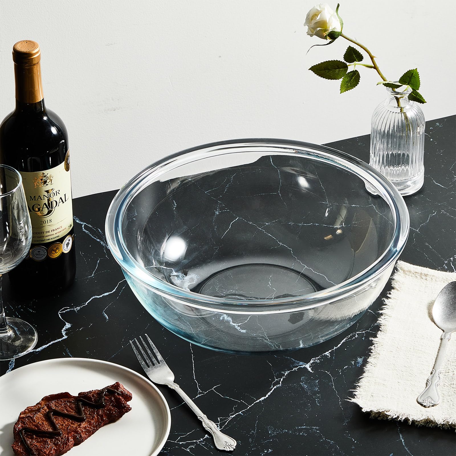 Bowls For Kitchen Domensi Qt Extra Large Glass Mixing Bowls