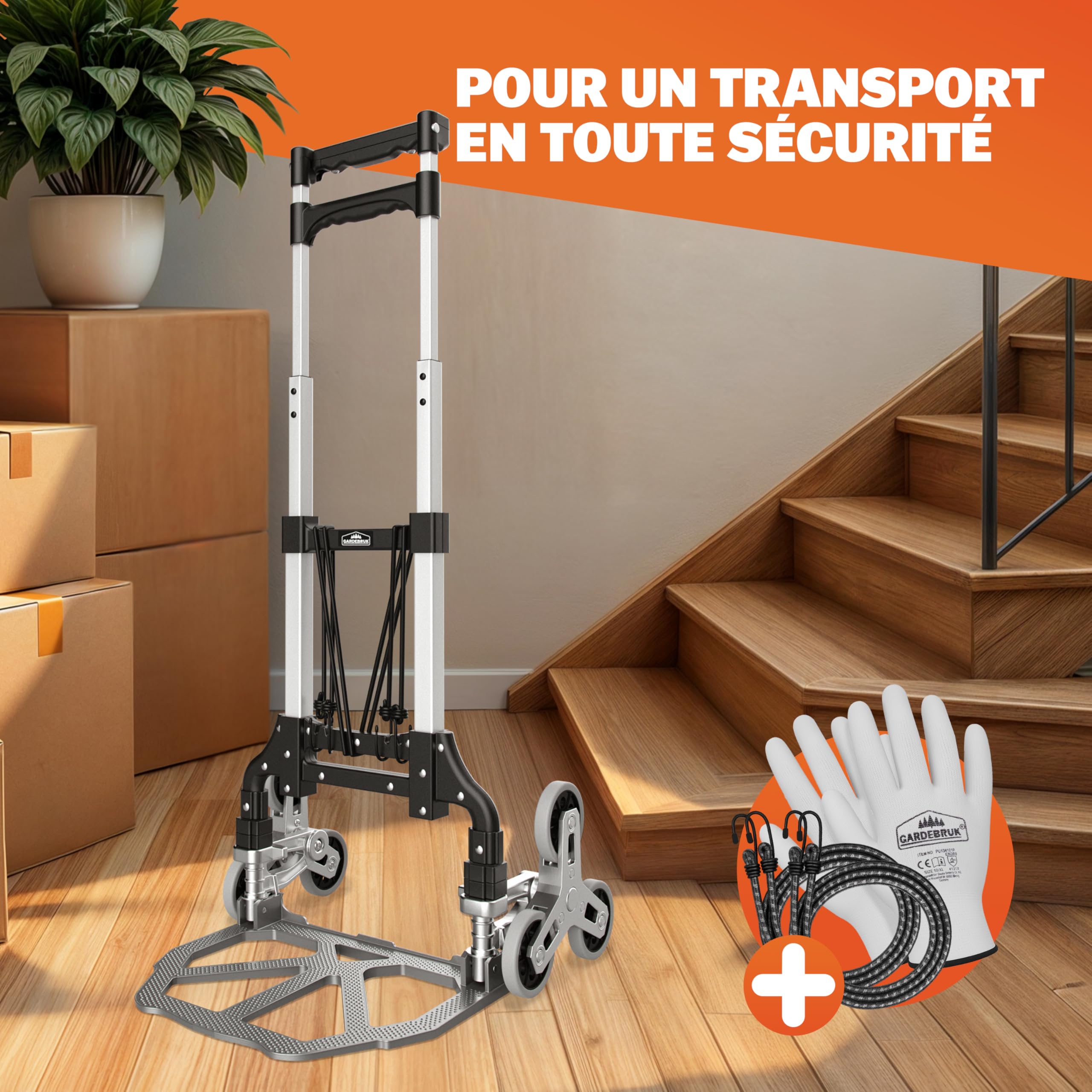 GARDEBRUK Diable Aluminium Pliable escalier 80 kg