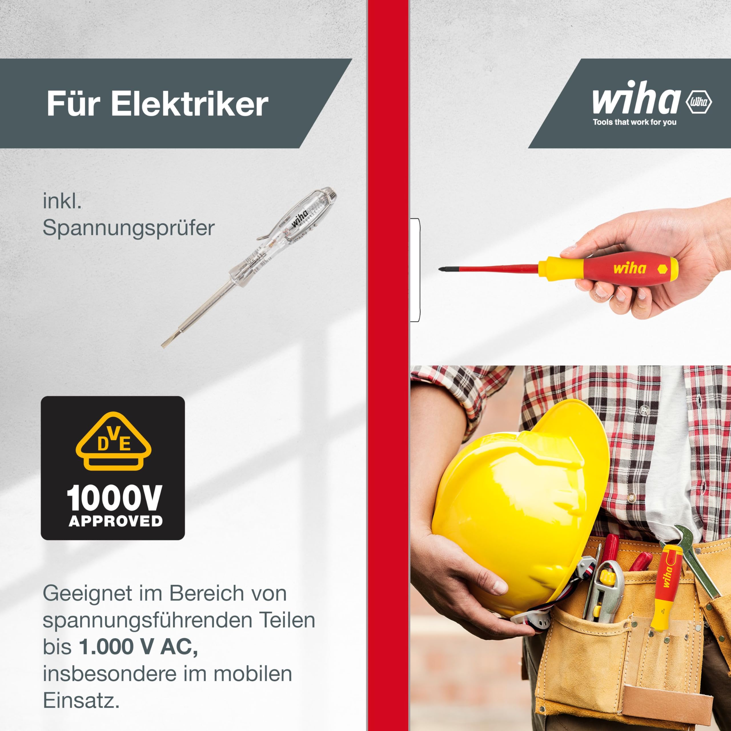 Wiha Werkzeug Set Elektriker gemischt 13-tlg. in Tasche (36389)