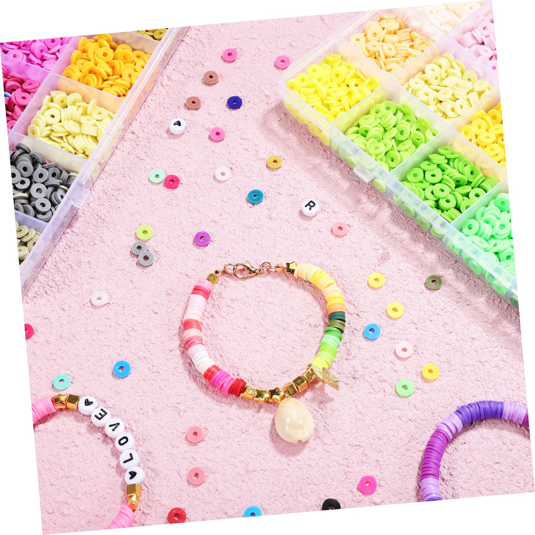 Kit de Perles à Bijoux DIY 1 Set pour Débutants, Bracelet et Collier