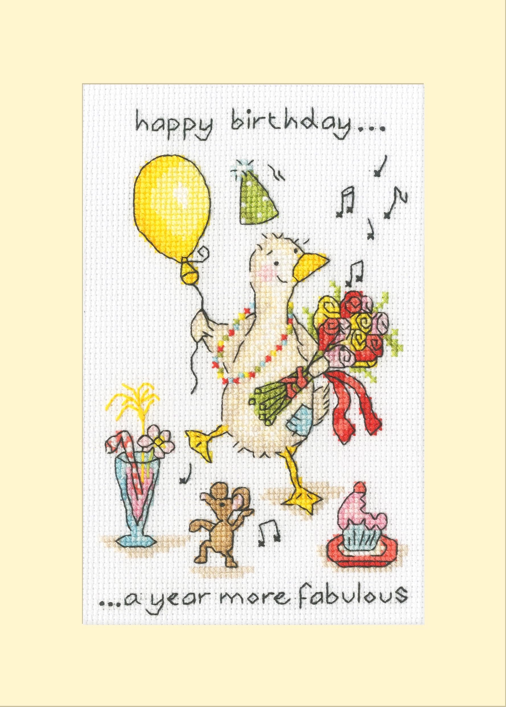 Bothy Threads Counted Cross Stitch Greetings Card Kit - More Fabulous