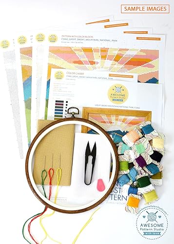 Miniatura 3 de Remonte K502 Kit de Punto de Cruz Contado #3. Hilos, Agujas, Tela, Aro de Bordado y Patrón de Color Impreso en el Interior