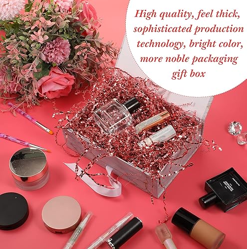 Miniatura 3 de Outus Papel de corte arrugado de 0.5 libras, papel triturado para caja de regalo, papel triturado metálico arrugado para pasto de Pascua para boda,