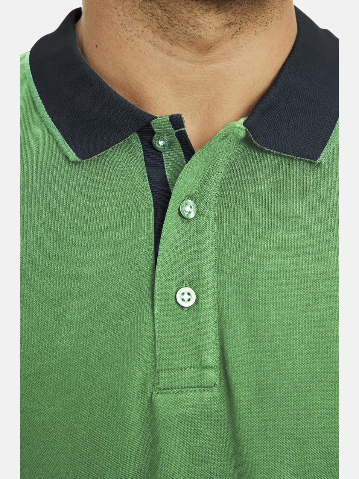 Jan Vanderstorm Herren Poloshirt Lavrans | kurzarm Polo-hemd aus 100% Baumwolle Pikee und Polokragen, Logo-Stickerei und Kontrastfarben, große Größen L-7XL