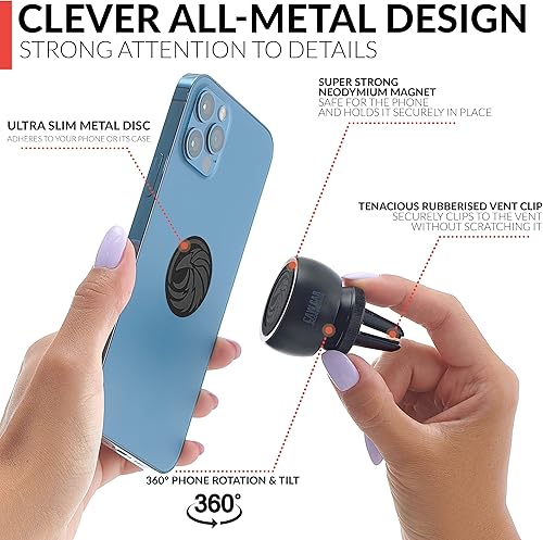 Miniatura 4 de Nuevo soporte magnético para teléfono de ventilación de aire 2023 para automóvil, para cualquier teléfono inteligente (iPhone, teléfono celular