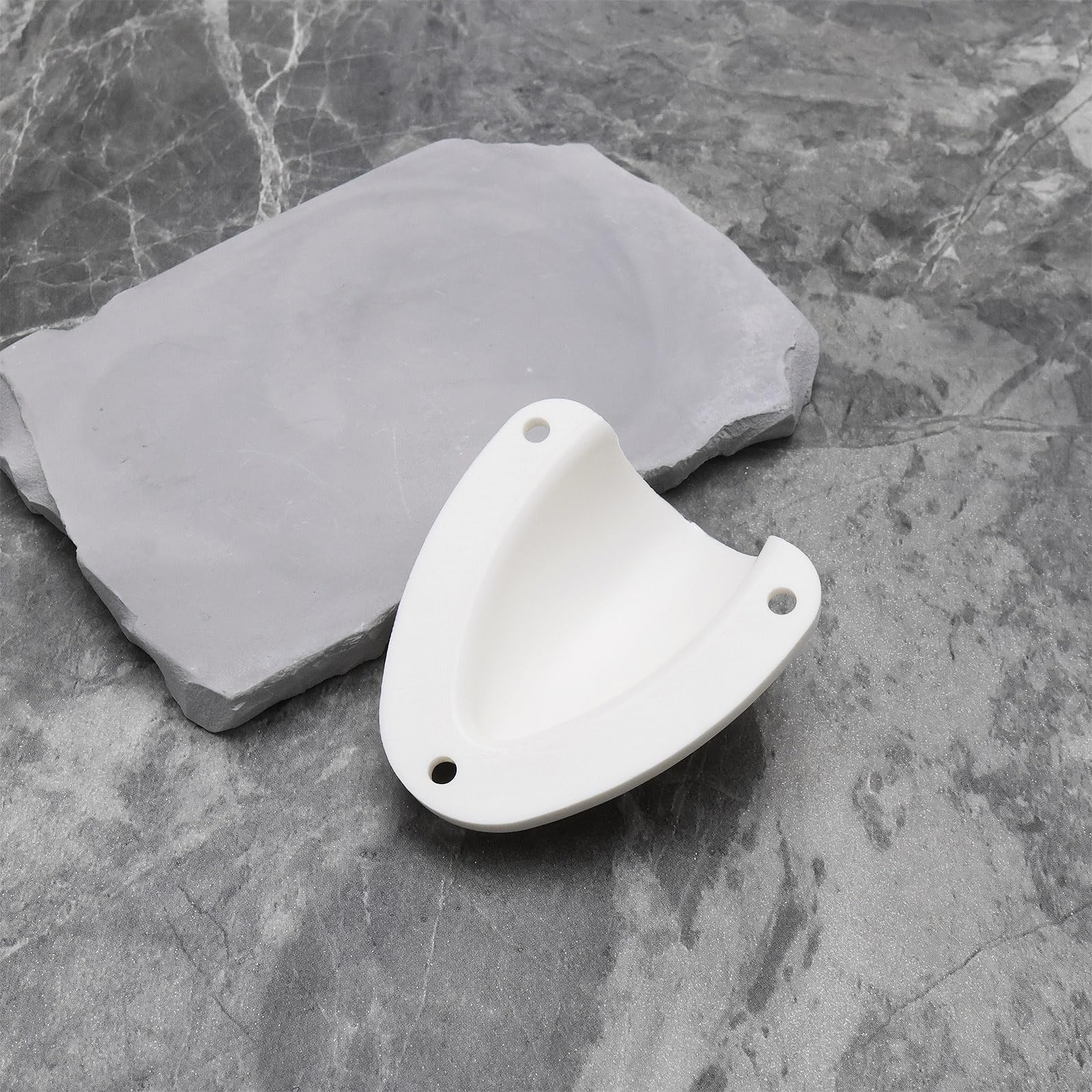 Lot de 4 cache-évents en nylon avec vis pour yachts, bateaux, navires (blanc/noir)