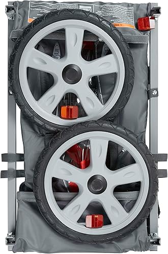 Miniatura 11 de InStep Take 2 or Sync - Remolque de bicicleta para niños, asiento individual o doble, acoplador universal, marco plegable, ruedas de liberación