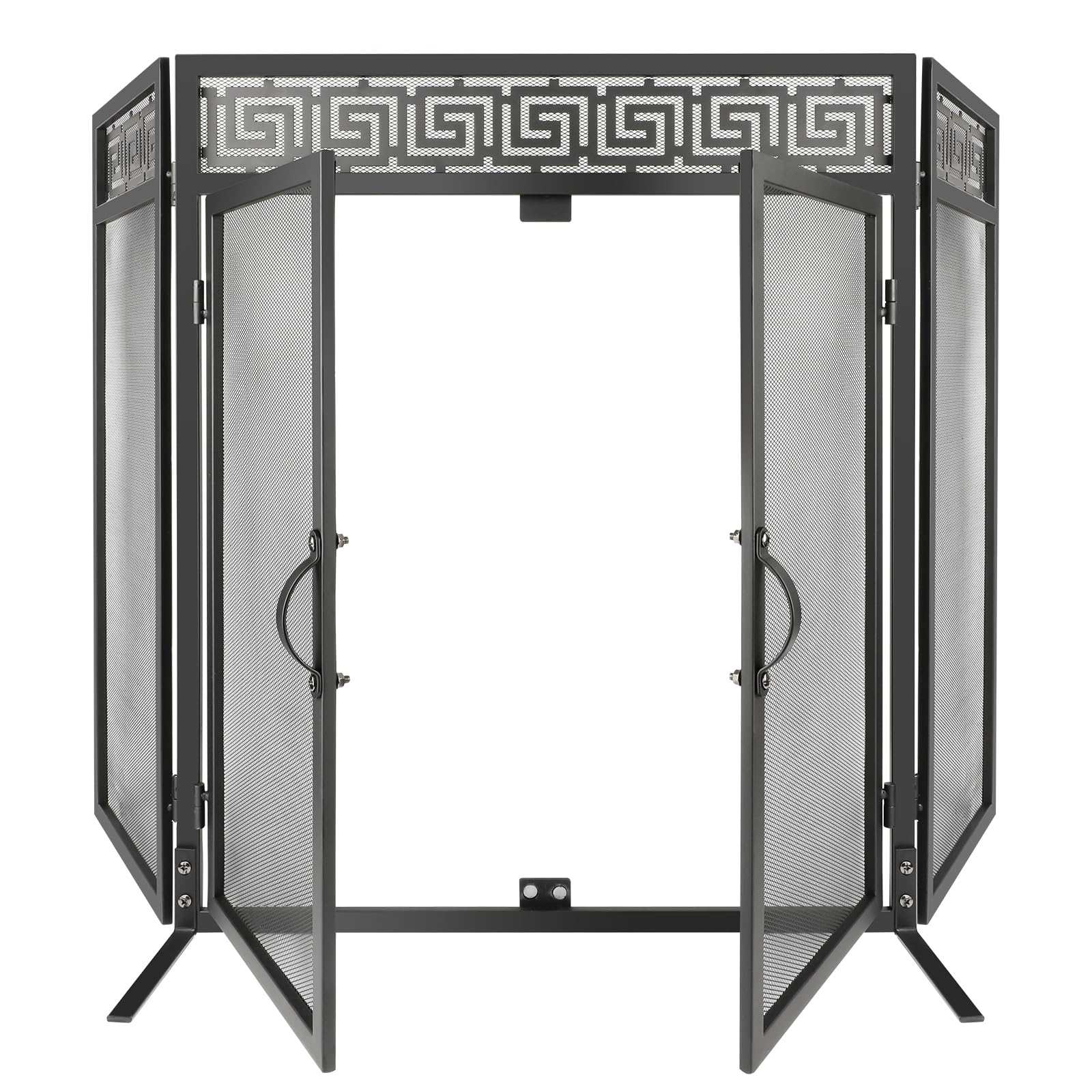 Foldable Fire Screen IRONMAX 3-Panel Fireplace Screen - Foldable ...