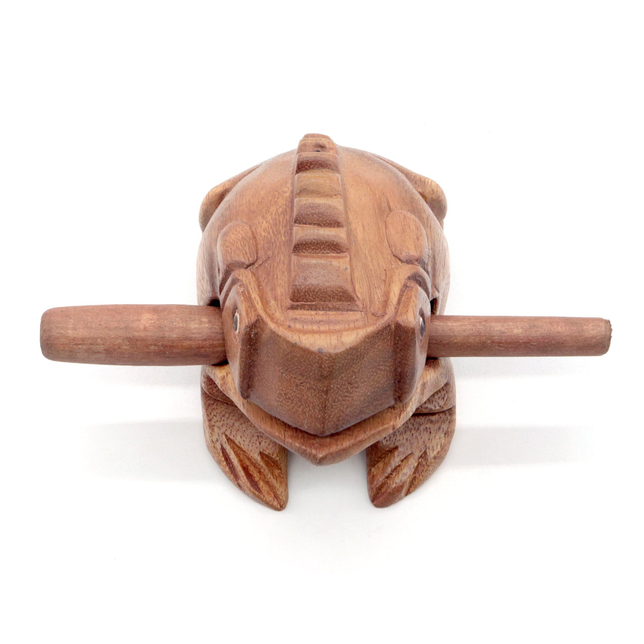 4 Inches Frog Guiro Rasp Small Instrument Musical Wooden Percussion