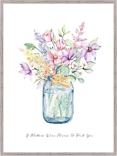 Flowers in Vase Personalised Print, Gift for Mother's Day, Birthday, New Home, Mum, Nan Family Keepsake,Stepmum Present, Customisable Wall Art UNFRAMED Available in 5"x7",A5,8"x10",A4,A3