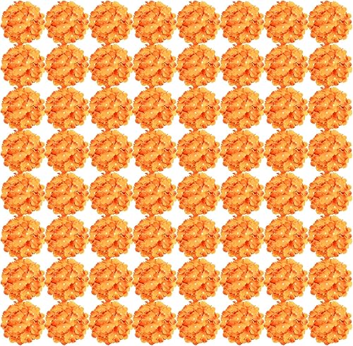 Miniatura 1 de Auihiay 64 flores artificiales de hortensias de seda, cabezas de flores artificiales de hortensia con tallos, flores de hortensias completas para