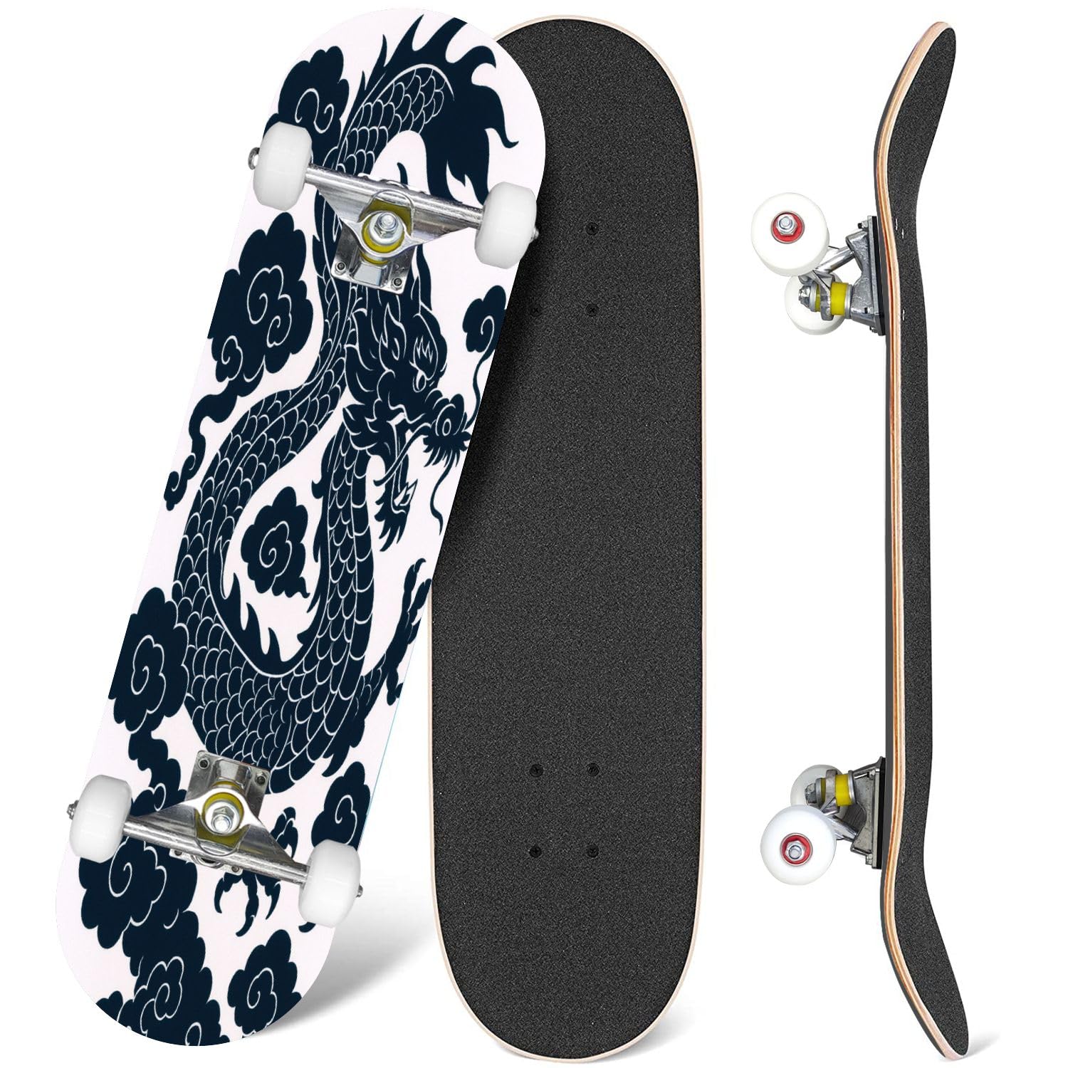 Skateboards Ancient Chinese Dragon Pattern 7 Layer Maple Wood Deck 31