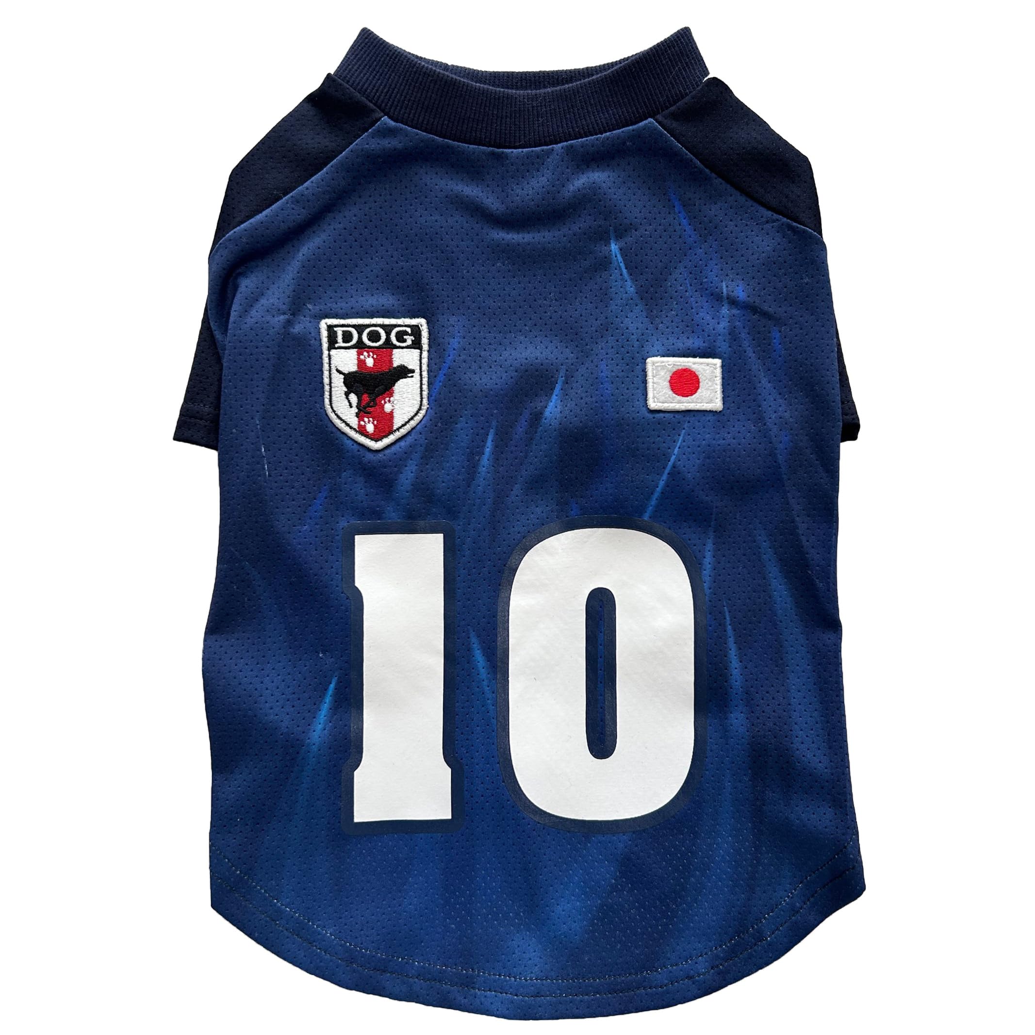 Amazon | 犬服 サッカー10シャツ サッカーユニフォーム サムライブルー
