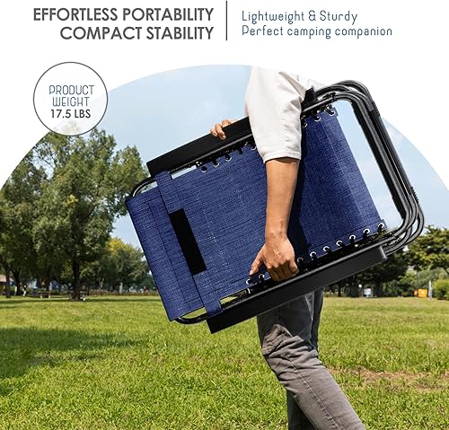 Miniatura 8 de Nestl Zero Gravity - Juego de 4 sillas de patio al aire libre con almohadas y bandejas portavasos, silla de campamento reclinable de malla de acero