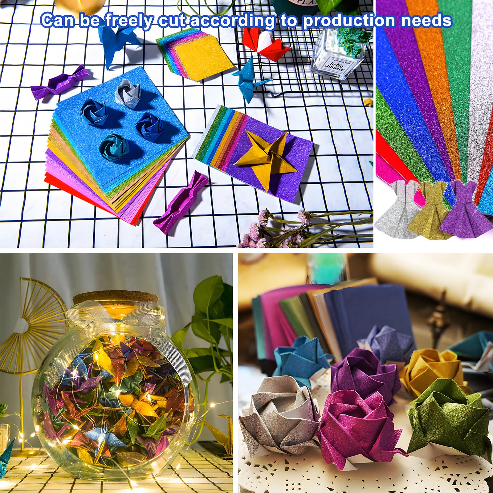 Carta Glitterata A4 250g/m² – 30 Fogli In 10 Colori Per Scrapbooking E Biglietti Fai Da Te