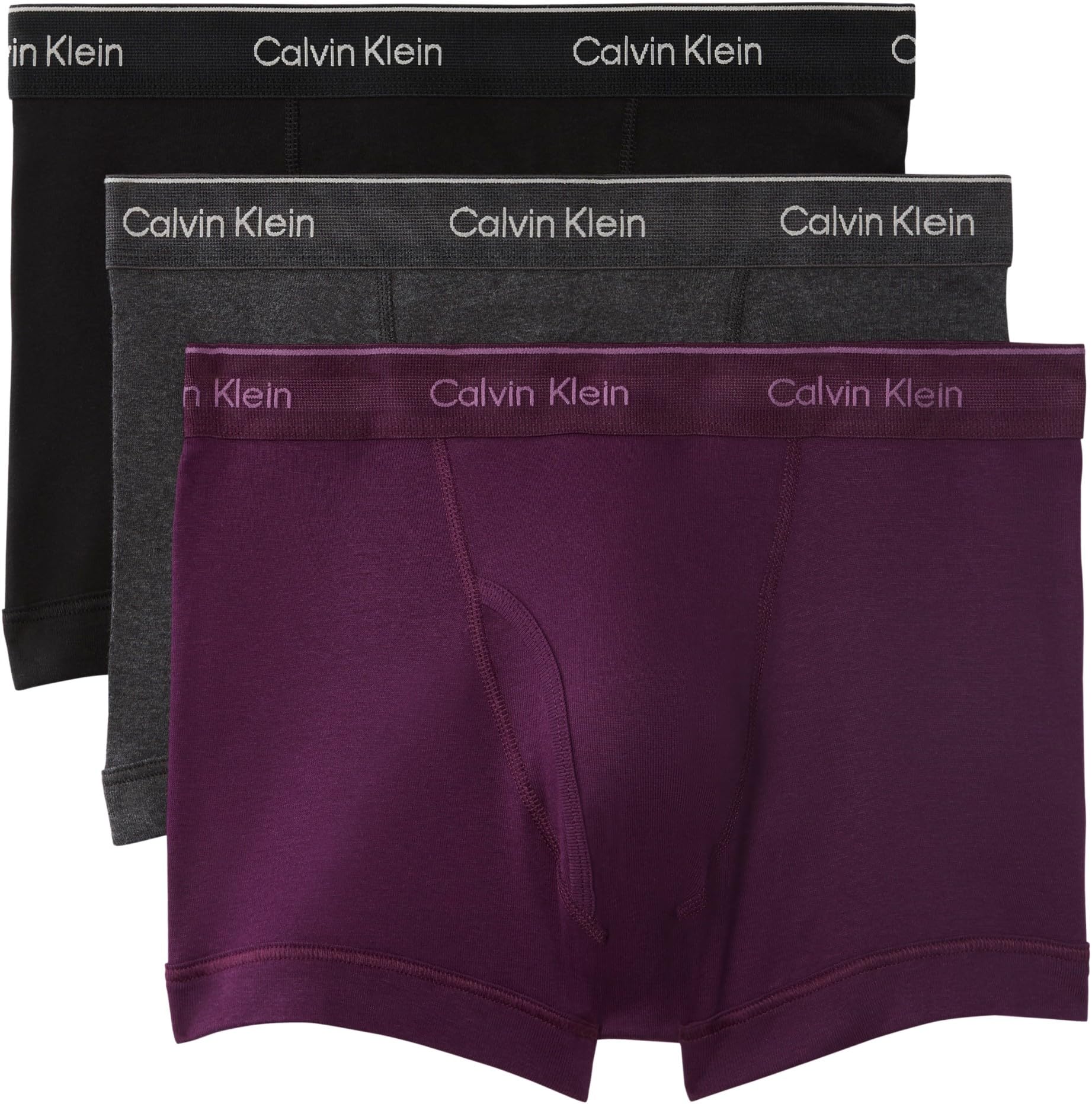 TRUNK 3 PK Erkek Alt Giyim Black/Dark Purple/Charcoal Heather XL