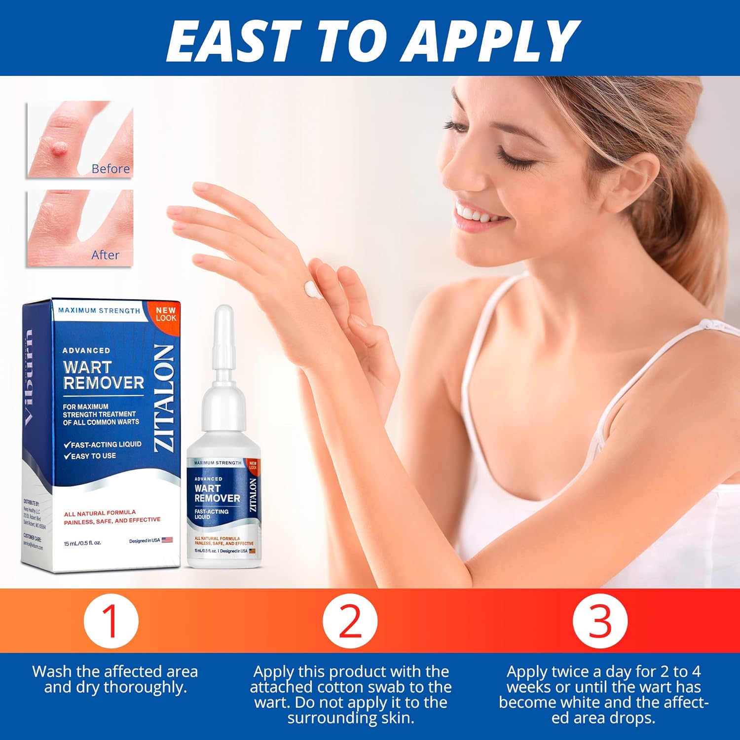 ZITALON Wart Remover, Wart Removal Treatment, Plantar Wart Treatment for Feet, Wart Remover Freeze Off, Rapidly Eliminates Common Warts Corns no Harm and Irritation : Health & Household