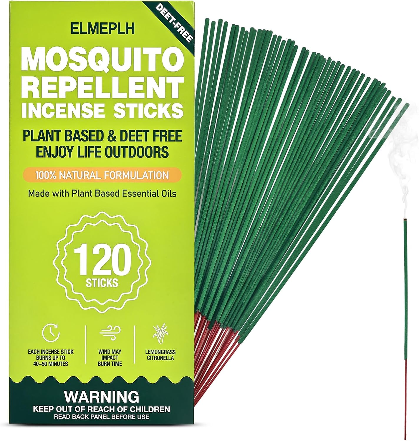 Mosquito Repellent Cones 60 Pcs - Outdoor Citronella Incense Cones