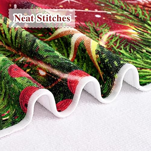 Miniatura 6 de ASPMIZ Juego de 3 toallas de playa de Navidad con toalla de baño, toalla de mano y paño de lavado, juego de 3 toallas de baño de árbol de Navidad de