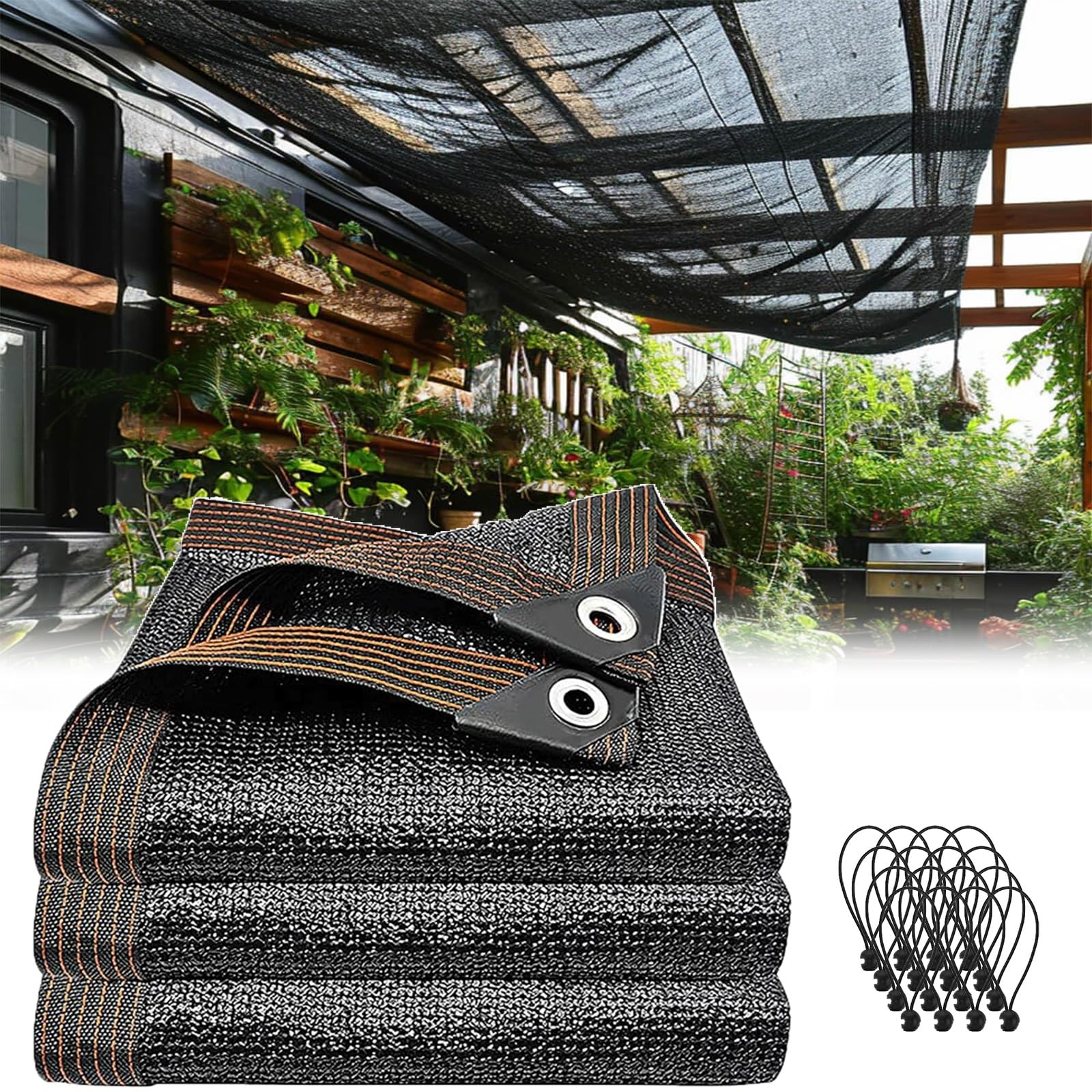 Pare-soleil en maille robuste contre la chaleur, filet de protection solaire de terrasse