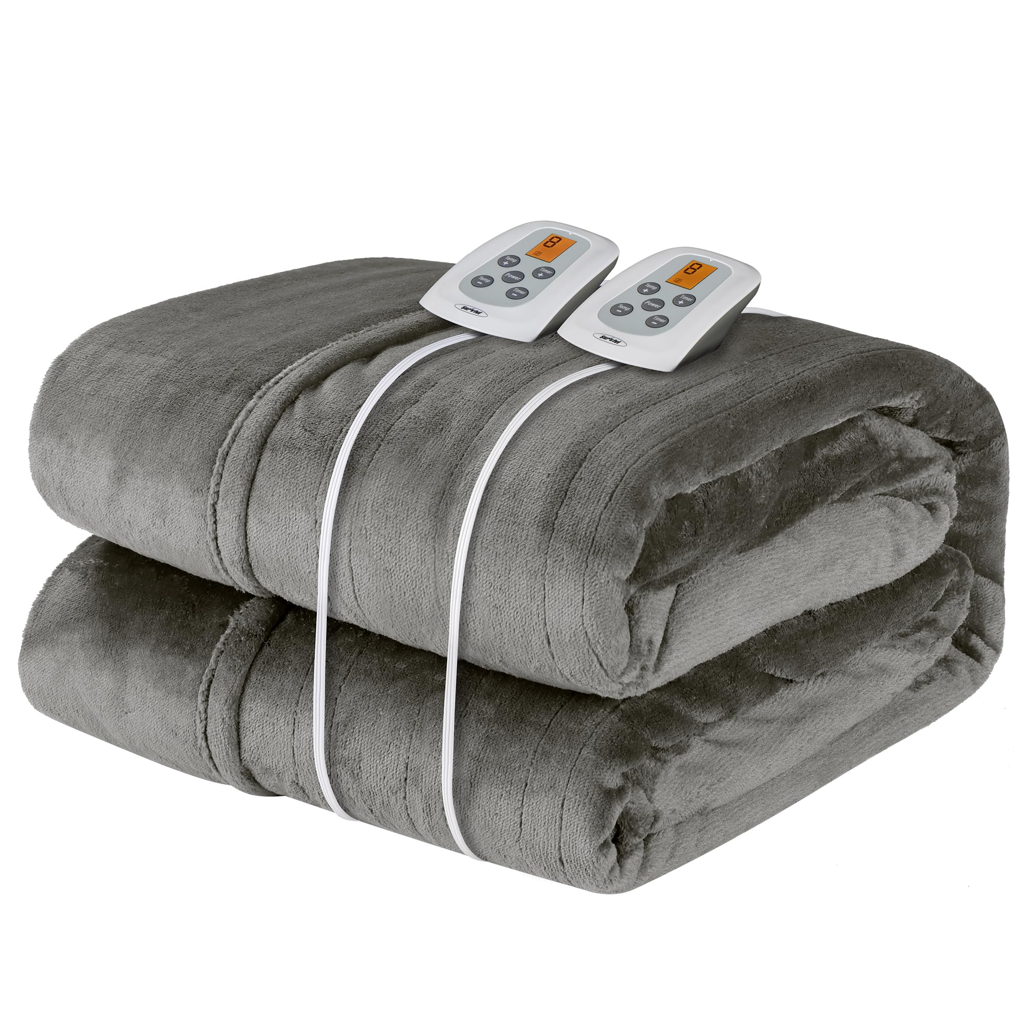HEYNEMO Heated Blanket Queen Size with Dual Control, 84