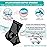 INDEEMAX Ankle Brace for Women & Men, Ankle Compression Sleeve Support Copper Infused Ankle Brace for Sprained Ankle, Plantar Fasciitis Sports, Achilles Tendonitis Pain Relief, Silver Black, M