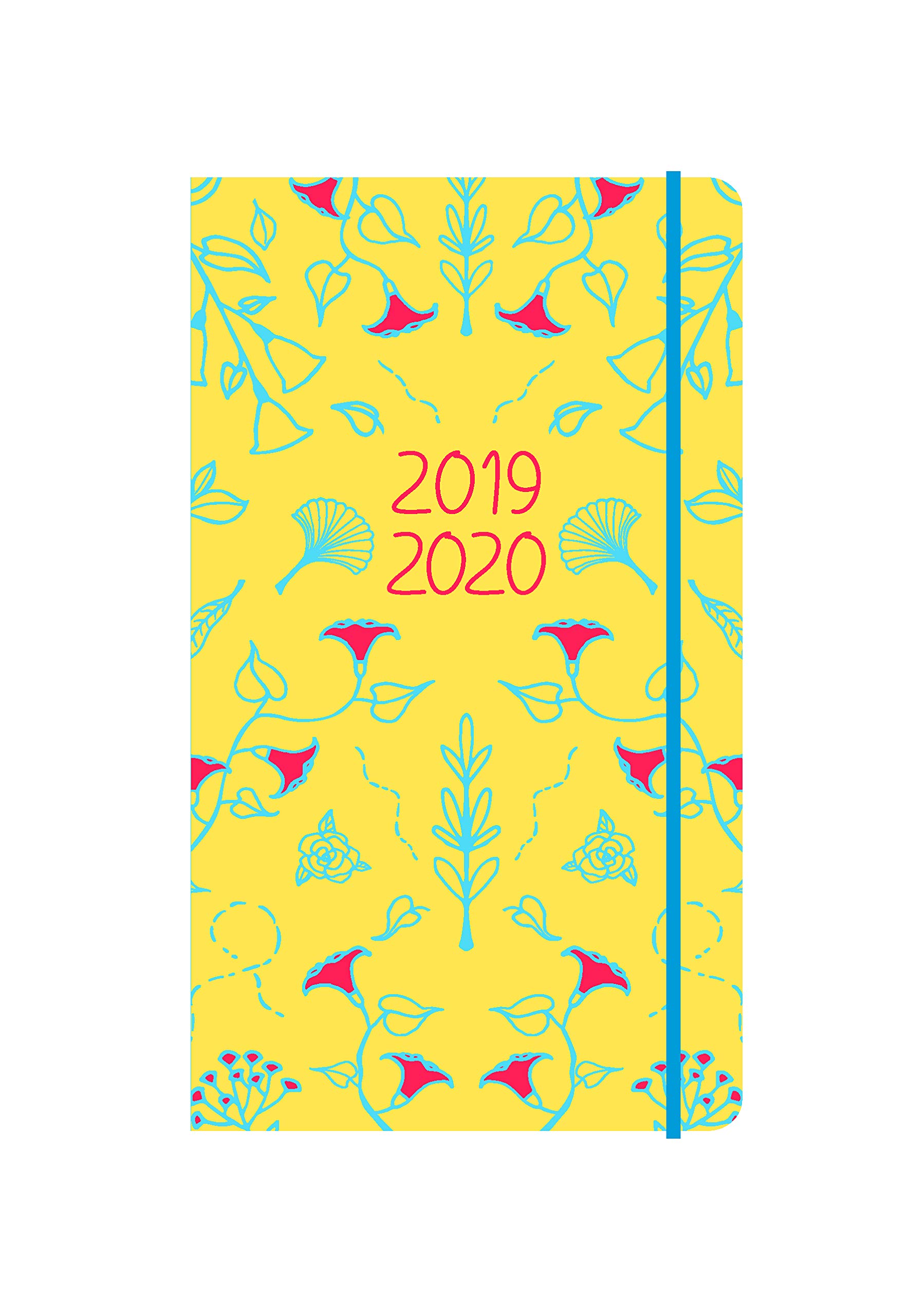 Collins Blossom Slimchart Week to View 2019-2020 Diary - Yellow