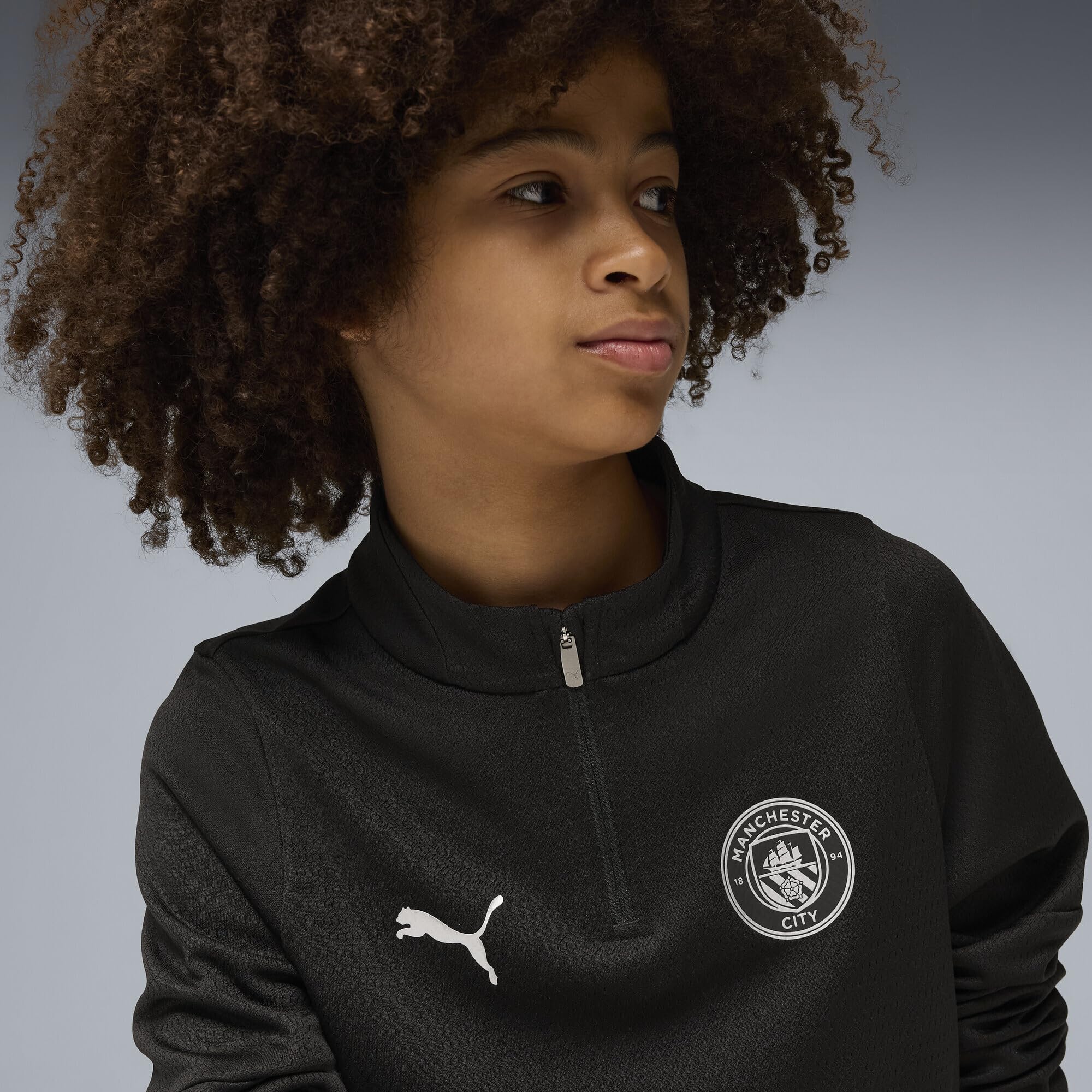 Puma Manchester City FC Kinder Training 1/4 Zip Langarm T-Shirt 25/26