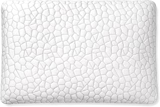 Oxyllow Memory Foam Pillow | Cooling Pillow for Stomach Sleepers | Hypoallergenic Bed Pillow | Standard Pillow Size | Quilted Cooling Fabric | Latex Free Pillow | Medium Firm Support | White