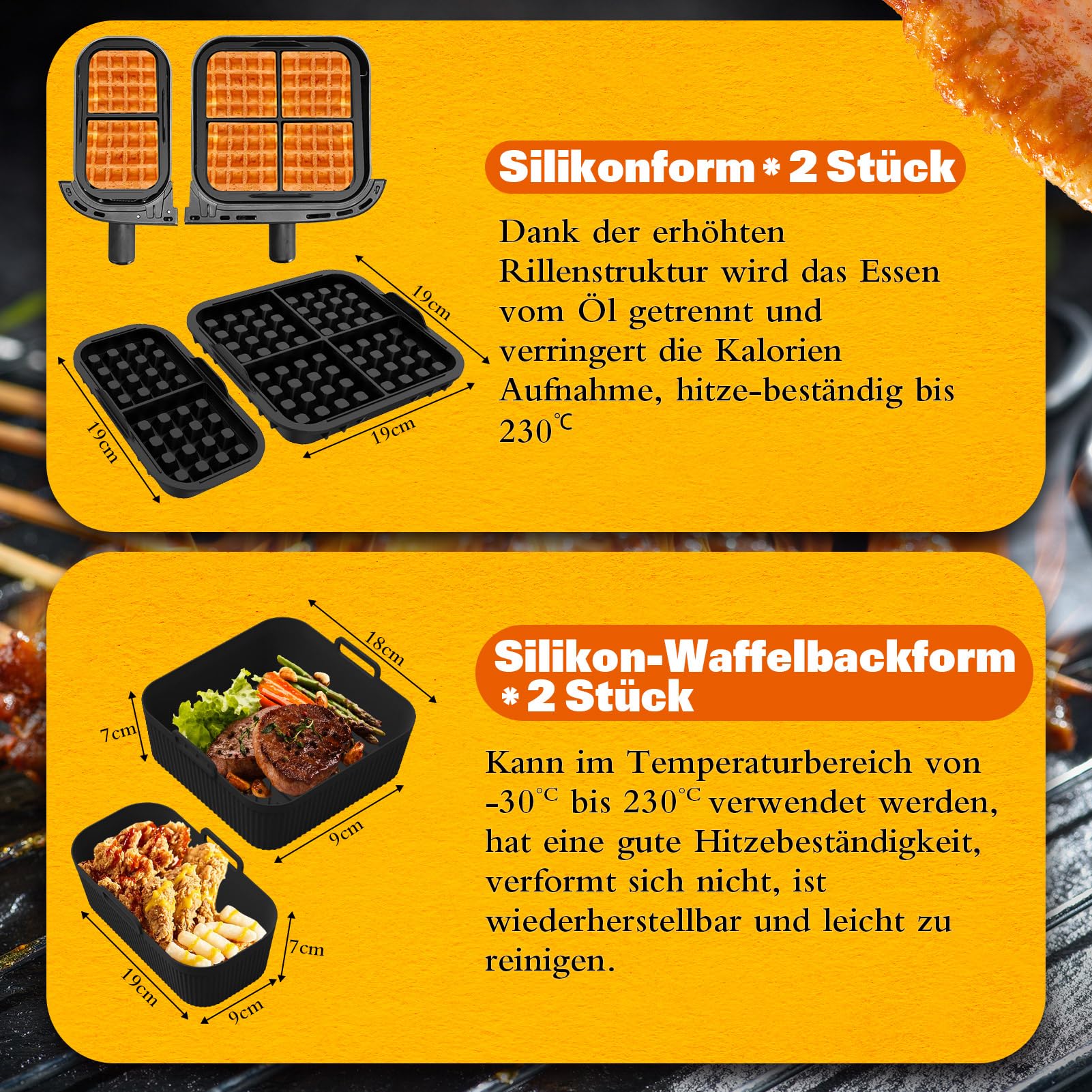 Heißluftfritteuse Zubehör Set 28-teilig für Philips Dual Basket Airfryer 3000/5000 Serie (6L/3L) – BPA-frei & hitzebeständig – Silikonformen, Grillrost, Backform, Küchenzubehör