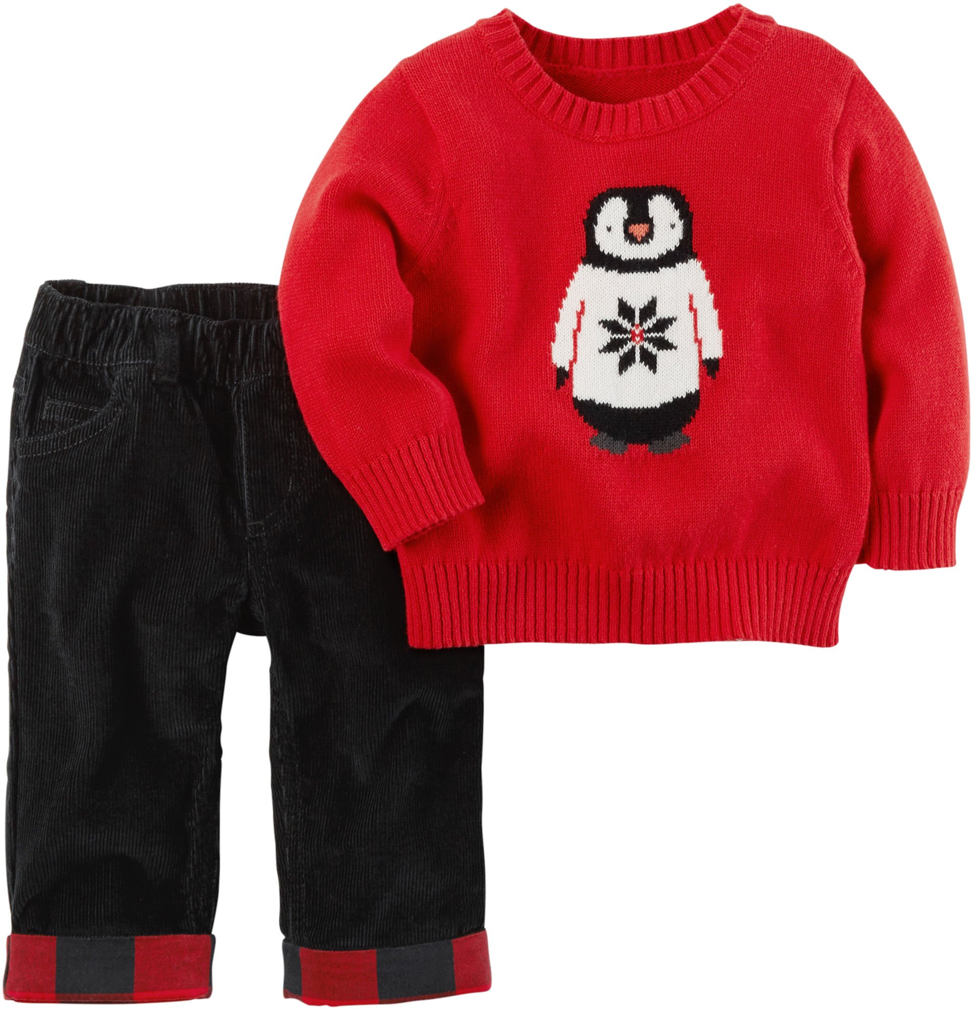 Habillage facile pour bébé avec l'ensemble 2 pièces rouge Carter's taille 3 mois