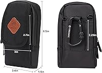 Vista 6 de FIREDOG Bolsa a prueba de olores, bolsa a prueba de olores para perro probada Mini bolsas de cruce para almacenamiento de viaje (negro)