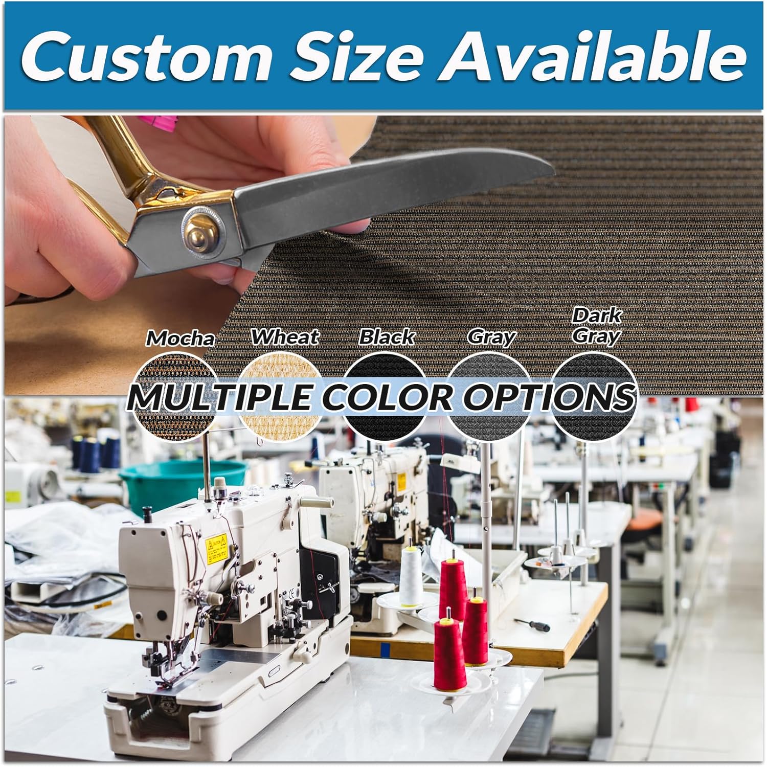 Amagenix 90% Mocha Sun Shade Cloth with Grommets, 4'X 10' Sun Screens Pergola Shade Cover Canopy for Outdoor Garden Patio Porch