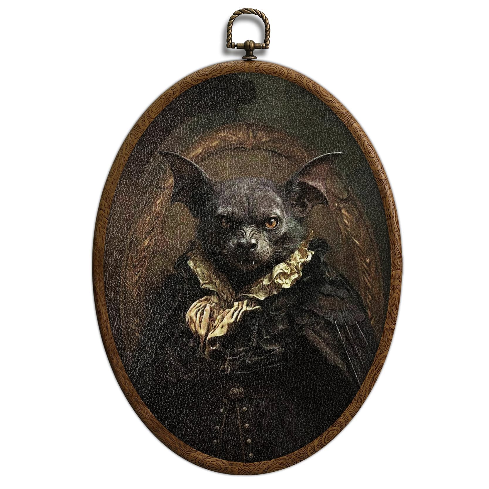 Vintage Oval Bats Wall Decor Goth Bat Cottagecore Decor Waterproof Gothic Vampire Decors for Western Farmhouse Bedroom Living
