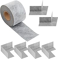 CrystalSylara 7-Pc Waterproof Membrane Kit: 5in x 100ft Roll + Preformed Corners for Shower Bathroom Floors Walls